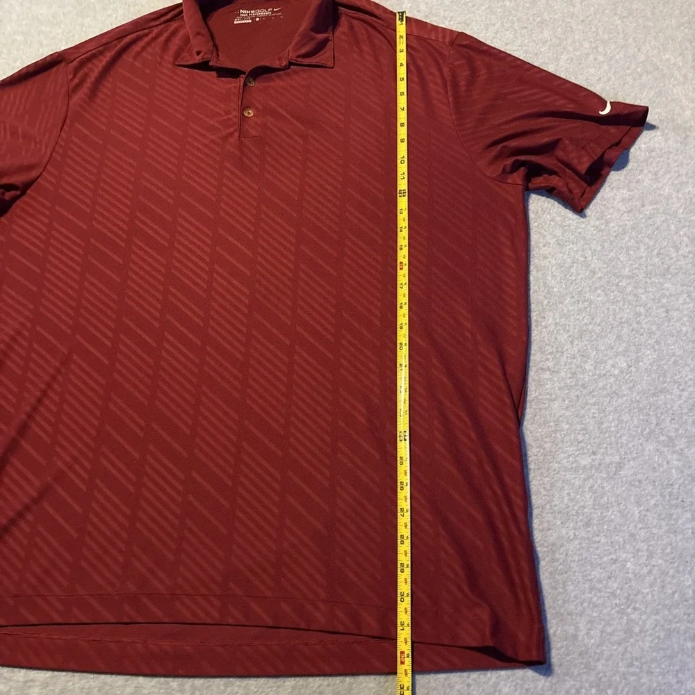 NIKE GOLF Men's Polo Tour Performance Dri Fit‎ Sz XL Red Very Good Cond.